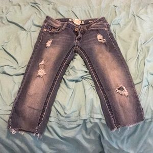 Faded capris with Holes!